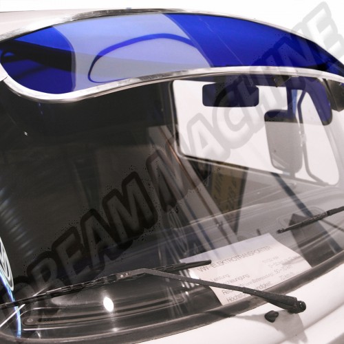 Casquette de pare brise. pare-soleil aluminium et plexiglass bleu 8/1967-7/1979 Dm19411 Sur www.dream-machine.fr