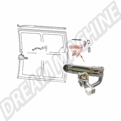 Charnière droite de porte coulissante Combi 67-->79 211843336A Sur www.dream-machine.fr