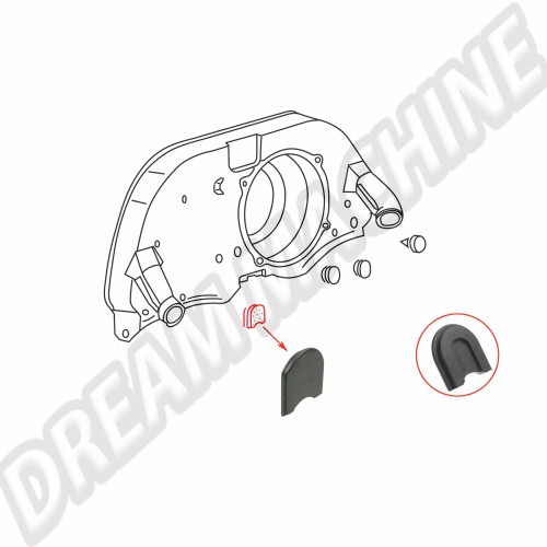 Caoutchouc blocage câble, moteur VW 1600cc, références 211119217, 211-119-217