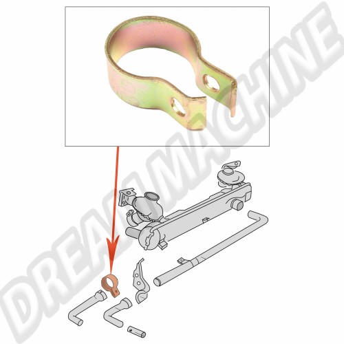 Tube sortie echappement coud 1960-1967 211251157B Sur www.dream-machine.fr