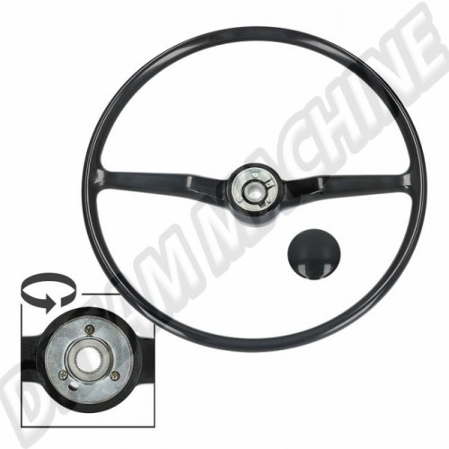 Volant style origine noir Type 2 08/67-->10/73 211415651C Sur www.dream-machine.fr