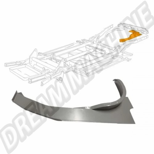Tole de tour moteur arriere Gauche 1972-1979 211801557G Sur www.dream-machine.fr
