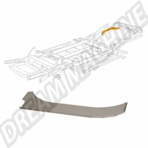 Tole de tour moteur arriere droit 1972-1979 211801558G Sur www.dream-machine.fr