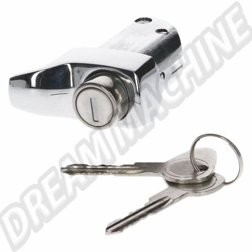 Poignée avec serrure  de capot moteur  8/1971-7/1979 Chromé 211827503LC Sur www.dream-machine.fr