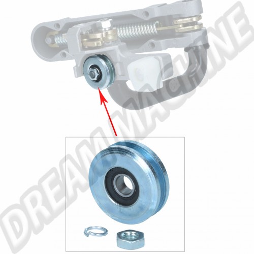 Roulette sur support charnière centrale de porte coulissante T2 68-->79 211843359B Sur www.dream-machine.fr
