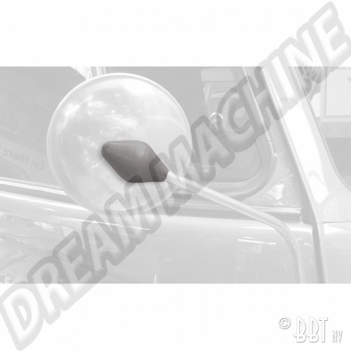 Cache gris, attache rétroviseur, Volkswagen Combi, -07/67, accessoire vintage, années 60, réf. 211857545C