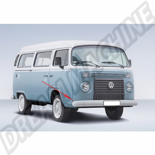 Pare choc avant VW Brésil 8/1972-7/1979 en apprêt (Pour combi brésilien) 231807111 Sur www.dream-machine.fr