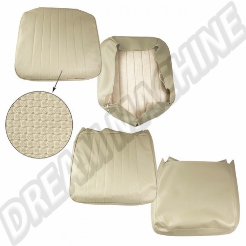 Housses de sièges avant gauche et droit pour Combi 68-72 en vinyle gauffré beige 211881002EBG 211 881 002EBG