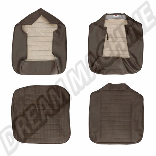 Housses de sièges avant gauche et droit Combi 68-72 vinyl gauffré gris 211881002EGY Sur www.dream-machine.fr