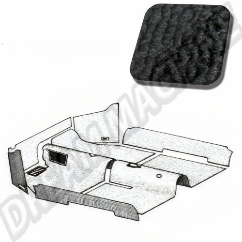 Kit moquette noir berline 1302/1303 -7/73 3917T Sur www.dream-machine.fr
