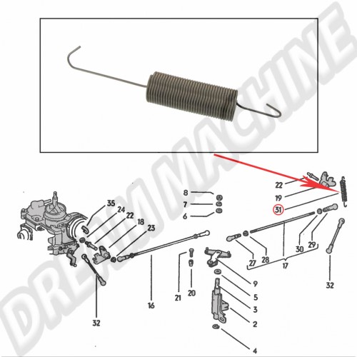 Ressort de carburateur 98-1313-b Sur www.dream-machine.fr