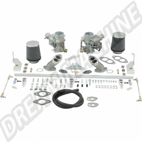 Kit complet de 2 carburateurs Weber 34 ICT double admission  43-7411-0 Sur www.dream-machine.fr
