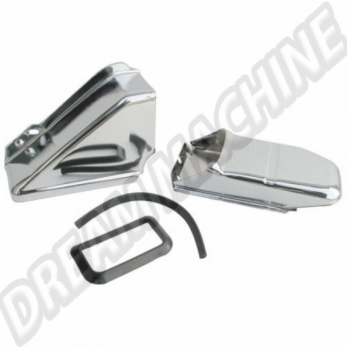 Tôle pour radiateur huile chromée (2 pièces) 00-8896-0 Sur www.dream-machine.fr