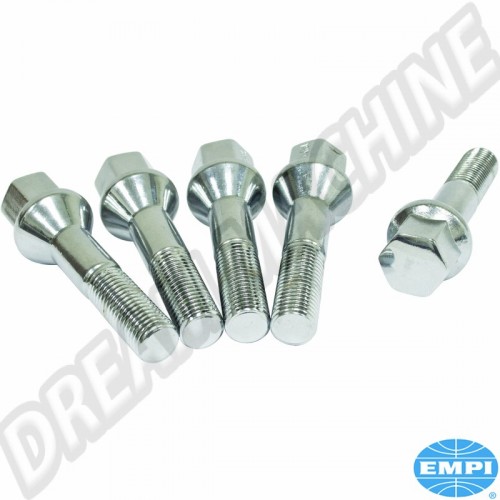 Boulon de roue à appui conique. 12x1.5. tête 17mm. longueur filetage 50mm 37759 Sur www.dream-machine.fr