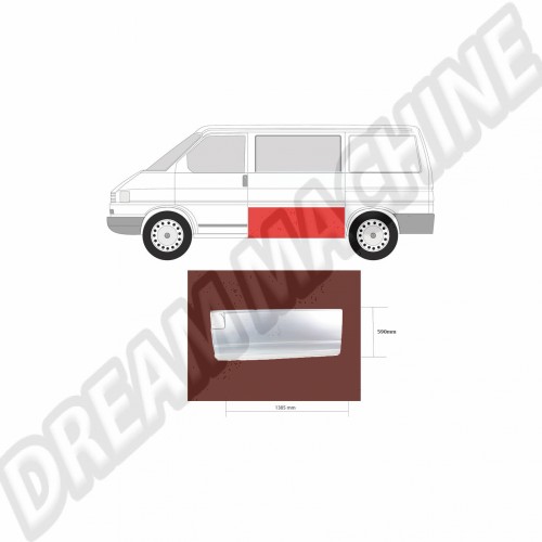 Panneau Latéral T4, 7D1809159A, Réparation VW, Côté Gauche