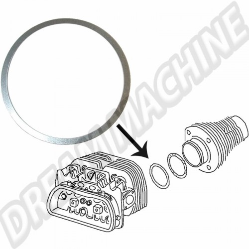 Cales haut de cylindre Épaisseur: 1,5 mm Diamètre extérieur: 94 mm Diamètre intérieur: 85 mm Alésage: 83,0, 85,5, 87,0 et 88,0 mm Matériau: acier 311101389A
