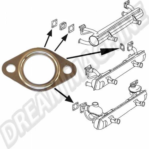 Joint d'échappement sur culasse moteur type 1 1200cc-->1600cc 111251261BB Sur www.dream-machine.fr
