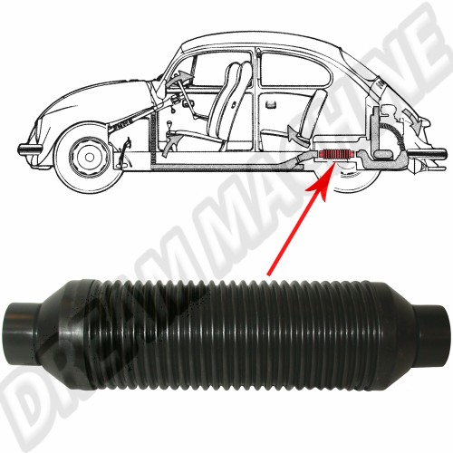 Manchon de chauffage entre boite de chauffage et bakelite 8/64-67 113255355B Sur www.dream-machine.fr