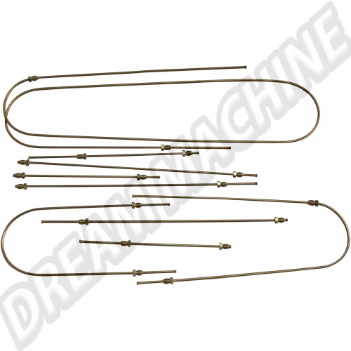 Kit tuyaux rigides de frein Coccinelle 1302/1303 avec disques  133698501 Sur www.dream-machine.fr