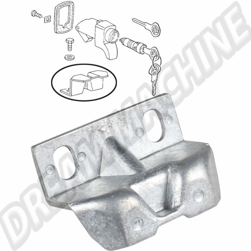 Verrouillage de capot moteur. plaque sur jupe de capot de moteur 1966-1971 211813259B Sur www.dream-machine.fr