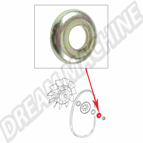 rondelle serrage Porsche, 90160342801, fixation alternateur, qualité OEM, Porsche 911 912 914