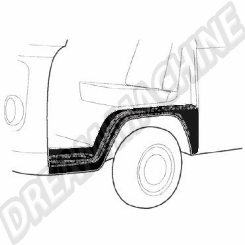 Aile avant gauche complète Combi 68--->>72 95-5531-1 Sur www.dream-machine.fr