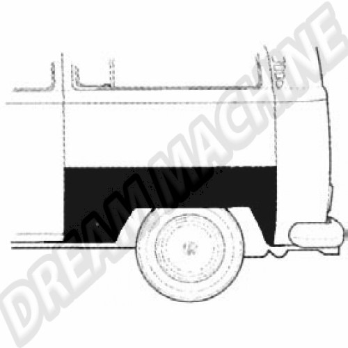 Aile arrière gauche Combi 69--->>72  42cm 211809167R Sur www.dream-machine.fr