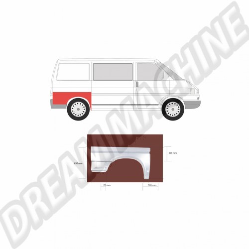  Aile T4, 701809172A, 701809172, Réparation VW