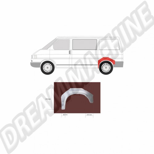 Panneau T4, 701809161A, Réparation VW, Aile Arrière Gauche