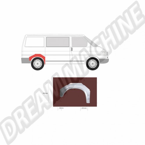 Panneau T4, 701809162A, Réparation VW, Aile Arrière Droite