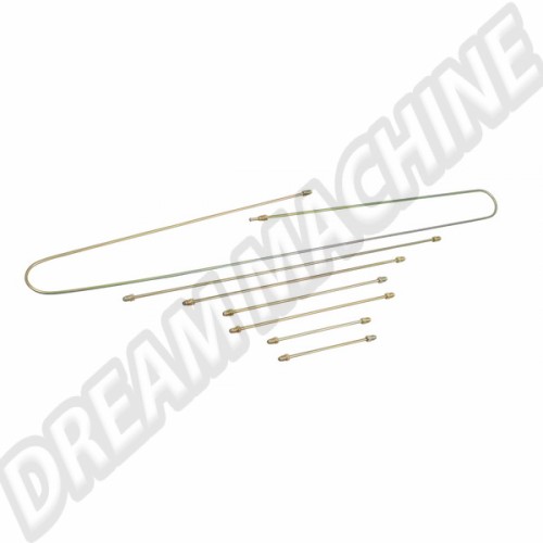 Kit tuyaux rigides de frein Coccinelle 1302/1303 avec tambours  111698655C Sur www.dream-machine.fr