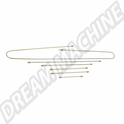 kit tuyaux rigides de frein Coccinelle 8/67--> double circuit et trompettes 111698655B Sur www.dream-machine.fr