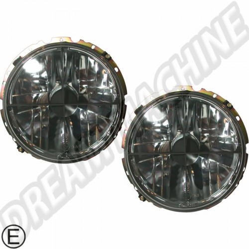 Phares H4 Miroirs Fumés pour Golf 1. Cox & Combi 74-> la paire TU219410BC Sur www.dream-machine.fr