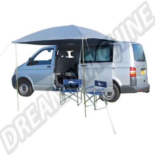 Auvent argenté Résistant aux UV pare-soleil conçu pour les voitures classiques et des camionnettes avec des gouttières. AC898004 Sur www.dream-machine.fr