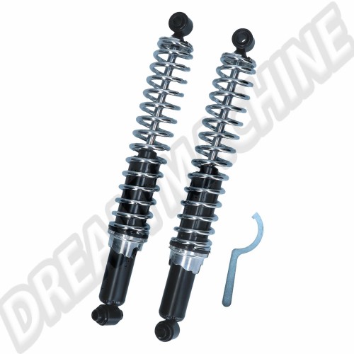 Kit amortisseurs  à ressorts chromés 00-9570-0 Sur www.dream-machine.fr