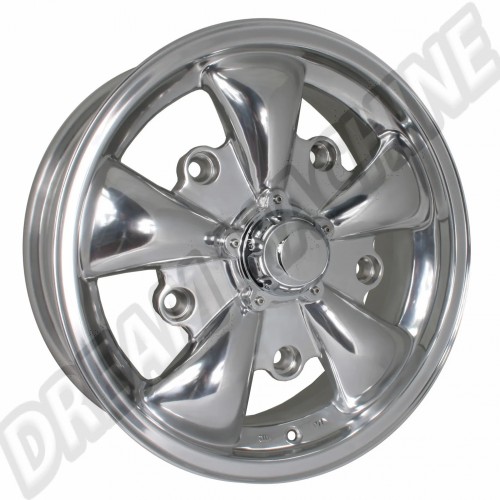 Jante Style 911, Aluminium Chromé, 15 Pouces, 5 Trous, 5x205, VW 181, Karmann Ghia, Transporter T1 et T2, Coccinelle, Type 3, 1011110, 10-1111-0.
