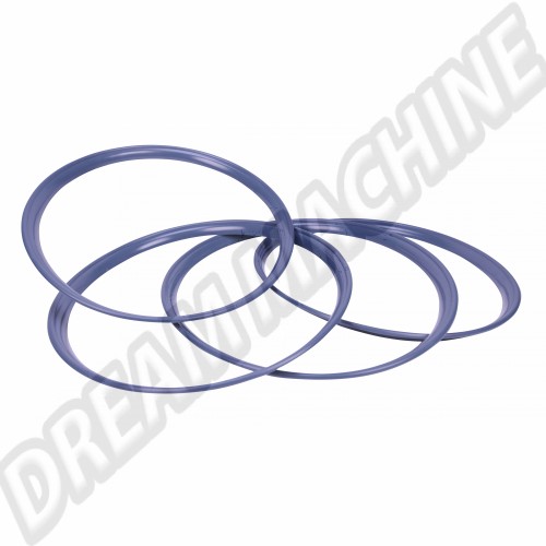 Cerclage d'enjoliveur bleu "gulf" pour jantes 5x205 avec enjoliveur clipsé. le jeu de 4 AC601765GB Sur www.dream-machine.fr