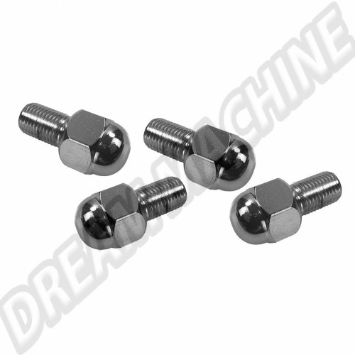 Boulons de roue, Chromés, 14x1,5x19mm, VW Karmann Ghia, VW Transporter T1, VW Transporter T2, VW Transporter T3, VW Coccinelle Type1, AC601901, AC 601 901