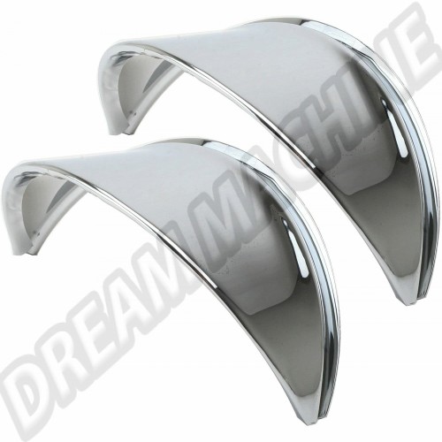 Casquette  de phare inox poli 67-->> les2 AC941301SS Sur www.dream-machine.fr