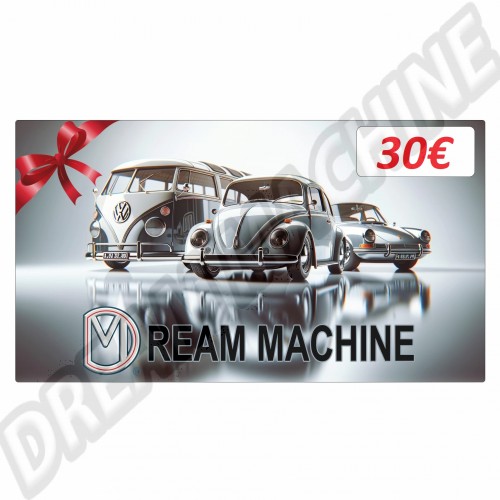 Chèque cadeau Noël de 30€ noel30 Sur www.dream-machine.fr