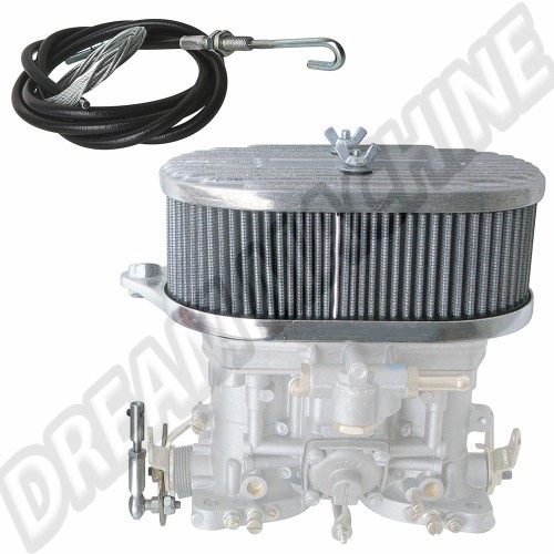 Filtre à air chromé pour carburateur 40/44 IDA-IDF modèle bas 48mm 00-8805-0 Sur www.dream-machine.fr