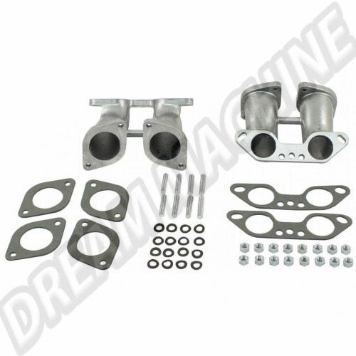 Pipes d'admission pour carburateurs IDF / DRLA sur moteur Type 4  DM42763 Sur www.dream-machine.fr