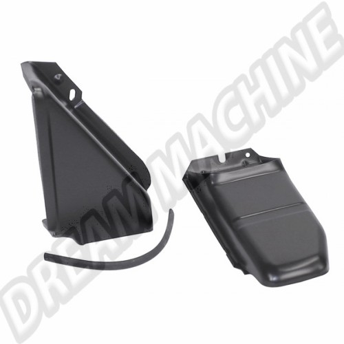 Tôle pour radiateur huile noire (2 pièces) 00-8884-0 Sur www.dream-machine.fr