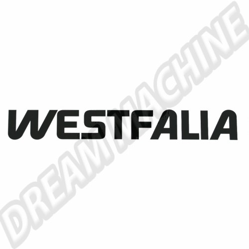 Autocollant Westfalia noir Type 2 68-79 et Transporter 79-92 701070914 Sur www.dream-machine.fr