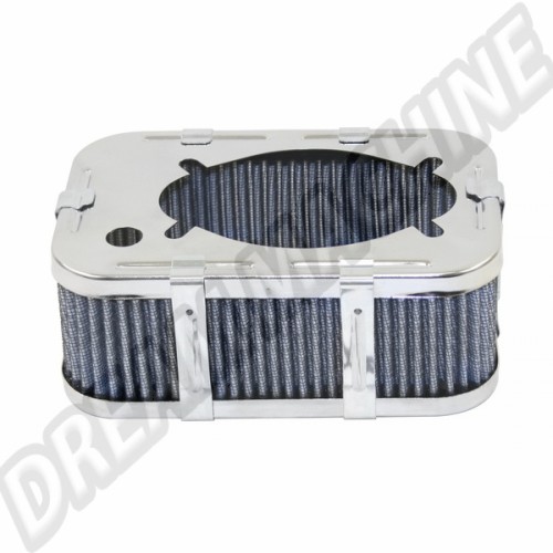 Filtre à air chromé pour carburateur 32/36 progressif 48mm 00-8809-0 Sur www.dream-machine.fr