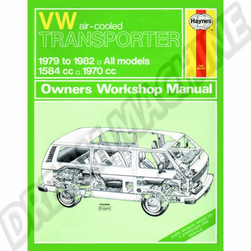 Revue Haynes, Volkswagen Transporter 79-82, Moteur à air 1600cc, Moteur à air 2000cc, Manuel d'Atelier, Entretien, Réparations, 000100073, 000 100 073
