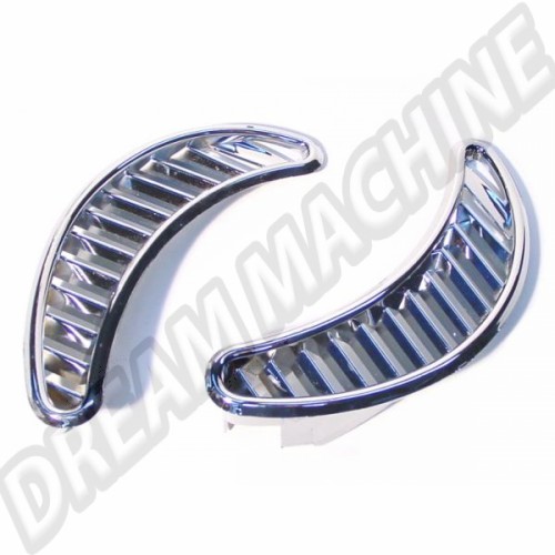 Grille couvre aeration chrome la paire 113819447A\B chr  Sur www.dream-machine.fr