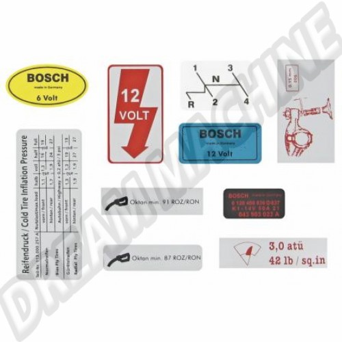 Kit de 10 autocollants 1110010 Sur www.dream-machine.fr