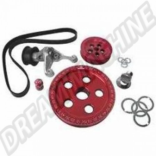 Kit poulie serpentin Scat alu rouge AC903002 Sur www.dream-machine.fr