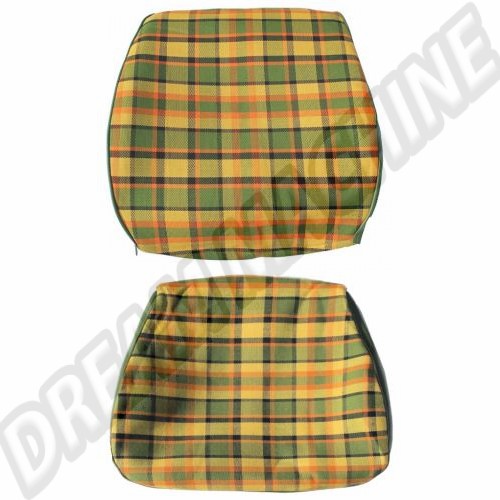 Kit housses de siège jaune assise et dossier pour un siège 08/1974-->07/1979 231885253YE Sur www.dream-machine.fr